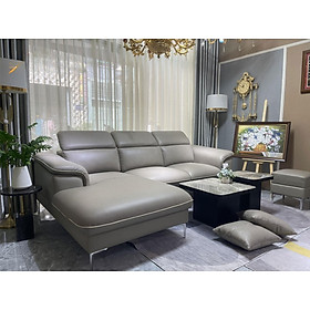 Mua Sofa băng da bò Italy Juno sofa màu xám SFBCT09 2m6 hàng cao cấp chuẩn da bò nhập khẩu Ý