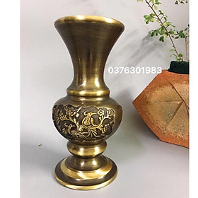 Mua Lọ hoa đồng hoạ tiết bông cúc 23cm và 30cm