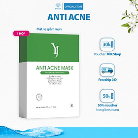[Hộp 10 Miếng] Mặt nạ giảm mụn Anti Acne Mask Yuejin, kháng viêm, giảm sưng, giảm mụn hiệu quả
