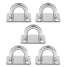 5X M5 Ceiling Wall Mount Hook Stainless  Eye Plate Marine Boat Rigging