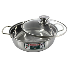 Mua Nồi lẩu Inox nắp kiếng loại  đường kính 22 và 24 cm Tithafac