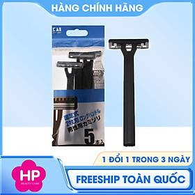 Dao Cạo Râu 2 Lưỡi Kép LUF-20P Kai Razor 00744 - GA0025 (Set 5 Cây)