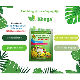 Phân bón Fj-15 NPK 5-30-30 gói 15gr Kích ra hoa - Siêu tạo mầm hoa
