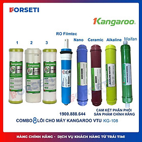 Trọn bộ 8 lõi lọc nước Kangaroo hàng chính hãng dùng cho máy lọc nước Kangaroo KG06G4