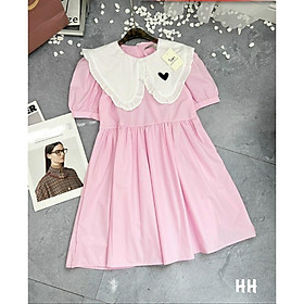 Đầm váy babydoll tay phồng cho bé gái diện đi chơi đi học đẹp size 12-40kg chất kate mềm mát