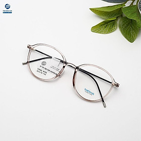 Gọng kính tròn nữ Thiên Hà Optical nhựa dẻo càng cốt mảnh bền chắc dáng tròn đeo chống bui hoặc lắp cận TH8093