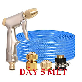 Mua Bộ dây vòi xịt nước rửa xe  tưới cây . tăng áp 3 lần  loại 3m  5m 206701-1Yđầu đồng  cút đồng  d.vàng