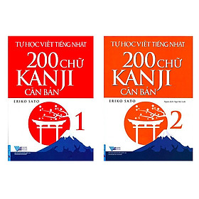 Hình ảnh sách Combo sách Tự Học Viết Tiếng Nhật - 200 Chữ Kanji Căn Bản Tâp 1 và 2