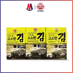 Lốc 3 gói rong biển tẩm gia vị ăn liền Ottogi 12.6g