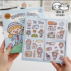 Hình ảnh Sticker hộp 100 tấm cute HappyDay