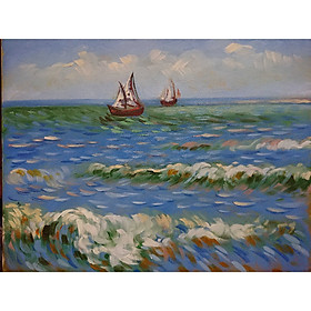 Tranh Sơn Dầu Vẽ Tay 30x40cm - Biển (Van Gogh)