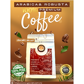 Cà phê Arabica và Robustar cầu đất, đà lạt- 100% cà phê nguyên chất dạng hạt 250g