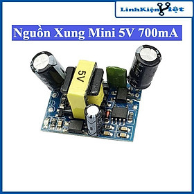 Mạch nguồn xung mini 5V 700mA loại mới, module bảo vệ quá dòng, quá nhiệt, quá nguồn, ngắn mạch