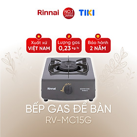 Bếp gas dương Rinnai RV-MC15G mặt bếp men và kiềng bếp men - Hàng chính hãng