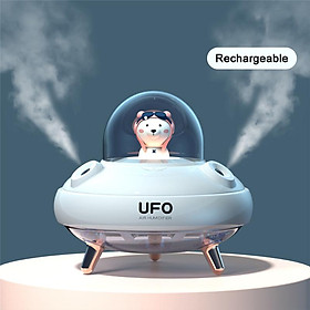 Máy Phun Sương Tạo Độ Ẩm Kép Vòi Phun Không Dây UFO Máy Tạo Độ Ẩm Không Khí Để Bàn Dễ Thương Hành Tinh Gấu LED Siêu Âm Tinh Máy Khuếch Tán Tinh Dầu - one
