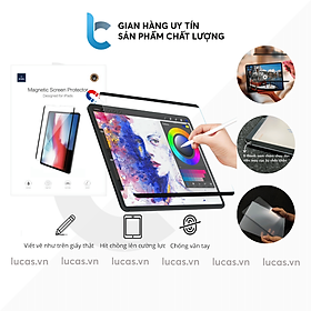 Dán Paperlike Cho IPAD Nam Châm Magnetic WIWU Cho Cảm Giác Viết Vẽ Như Giấy Thật, Không Cần Gỡ Kính Cường Lực - Hàng Chính Hãng