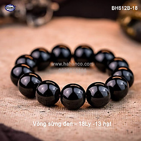 Vòng tay sừng trâu đen phong thuỷ (BH612B) Tâm Linh - Bình An - Tài Lộc - Bracelet of HAHANCO