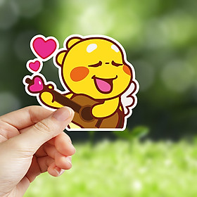 24 Tem rồng con chủ đề tình yêu, cắt sẳn bằng máy chỉ lột dán, chống nước dùng trang trí nón bảo hiểm, xe máy, laptop, điện thoại....