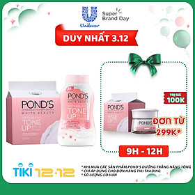 Combo Kem Sữa Dưỡng Trắng Nâng Tông Pond'S White Beauty (50g) + Phấn Phủ Nâng Tông Pond'S White Beauty (40g)