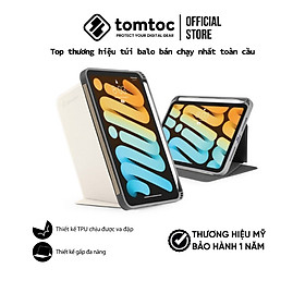 Bao da từ tính Tomtoc Vertical cho Ipad Mini 6 - Hỗ trợ sạc không dây cho Apple Pencil, hàng chính hãng