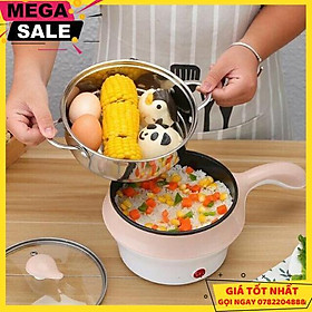 Mua Nồi Lẩu Mini Nồi Nấu Mì  Nồi Nấu Chào Cho Bé Đa Năng Kèm Giá Hấp 2 Tầng Cao Cấp Tiện Lợi Cho Gia Đình ( Giao Màu Ngẫu Nhiên) - Giao Hàng Toàn Quốc