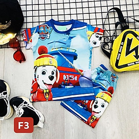 Đồ bộ bé trai hình chó cứu hộ 10-43kg. Vải thun lạnh in 3d sắc nét, giặt không vỡ hình -Kiến Lửa