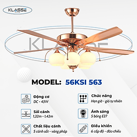 Mua Quạt trần chùm đèn Klasse 56KSI 563 Hàng chính hãng