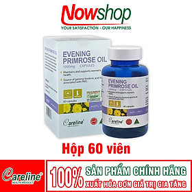 Evening Primrose Oil 1000mg Careline hộp 60 viên dầu hoa anh thảo Úc đẹp da cân bằng nội tiết tố nữ