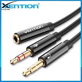 Cáp gộp tai nghe 2 vào 1 Jack 3.5mm - Cáp audio 2 dương 1 âm cho máy tính