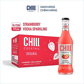 VOUCHER 100K Thùng 24 chai Chill Cocktail vị Strawberry Vodka Sparkling