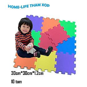 Thảm Xốp Đa Năng Lót Sàn Nhiều Màu cho Bé (30x30x1.2cm) (set 10 tấm)