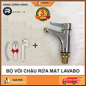 Bộ vòi chậu lavabo 1 lỗ Rangos RG-02V1