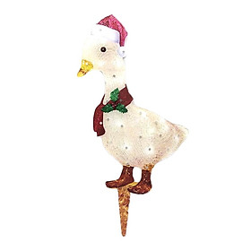 Light Duck with Scarf Decoration Lifelike for Garden Patio Landscape Large