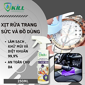 Nước rửa trang sức đồ dùng cá nhân Vkill 100ml công nghệ ion từ trường