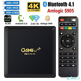 Mua Box Q96 L2 Android 11  bản nâng cấp mới nhất 2024  Ram 4Gb+Room 64Gb  Amlogic S905L2 Quad Core 2.4G 5G Dual WIFI 4K UHD Bluetooth 4.1  xem 108 kênh truyền hình trong nước miễn phí  Hàng nhập khẩu