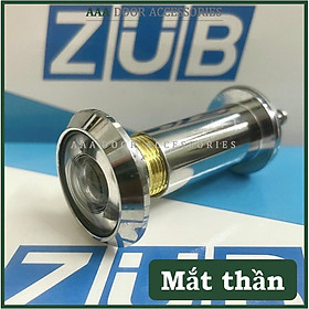 Mắt thần gắn cửa dùng cho cửa sắt, nhôm, gỗ, nhựa. Lỗ nhòm cửa ZUB góc nhìn rộng