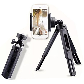 Chân máy tính để bàn mini mới để quay video nhỏ Vị trí cố định Chân máy trực tiếp Giá đỡ ba chân cho điện thoại di động Màu sắc: Đen