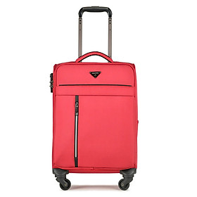 VALI VẢI MR VUI 195 SIZE 18 CHẤT LIỆU CAO CẤP BÁNH XE 360 ĐỘ - Đỏ