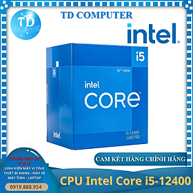 Mua CPU Intel Core i5-12400 (Upto 4.4Ghz  6 nhân 12 luồng  18MB Cache  65W) - Socket Intel LGA 1700) - Hàng chính hãng FPT phân phối