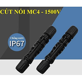 Jack kết nối MC4 1500V chống nước IP67 cút nối chuyên dụng cho cáp pin năng lượng mặt trời