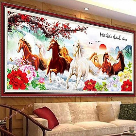 Mua Tranh đính đá Mã Đáo Thành Công KT 100*50cm-130*64cm-180*85cm