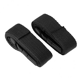 2X 2pcs 1m 25mm Golf Trolley Webbing Straps with Quick Release Buckle black