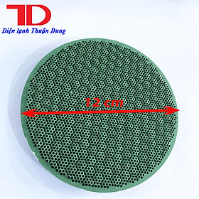 Miếng sứ gốm Ceramic 12cm chụp Đầu Đốt Họng chia lửa bếp gas Hồng Ngoại Kèm Vòng đai thép cố định hàng nhập khẩu - Điện lạnh Thuận Dung