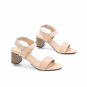 Giày Sandal Cao Gót 5cm Quai Dán Đế Gỗ Pixie 5245