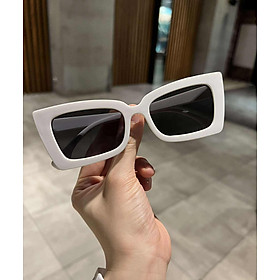 Kính râm nữ đi đường chống nắng sành điệu màu trắng