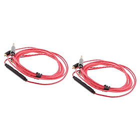 2Pieces Audio Cable Mic &Control for Shure SE215 SE315 SE425 SE535 Red