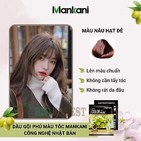 Gói Dầu Gội Nhuộm Tóc, Phủ Bạc Thảo Dược Mankani [Gói 25ml - Nâu Hạt Dẻ