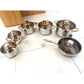 BỘ NỒI ANGELBERG Đức 6 món - bộ nồi chef 6 món