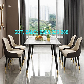 Mua Bộ bàn ăn mặt đá cẩm thạch kèm 4 ghế monet có tay