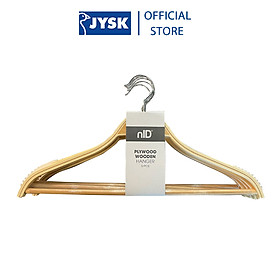 Bộ 5 móc áo | JYSK nID | plywood | cầu vai chống trượt | R41.5xD1.2xC23cm